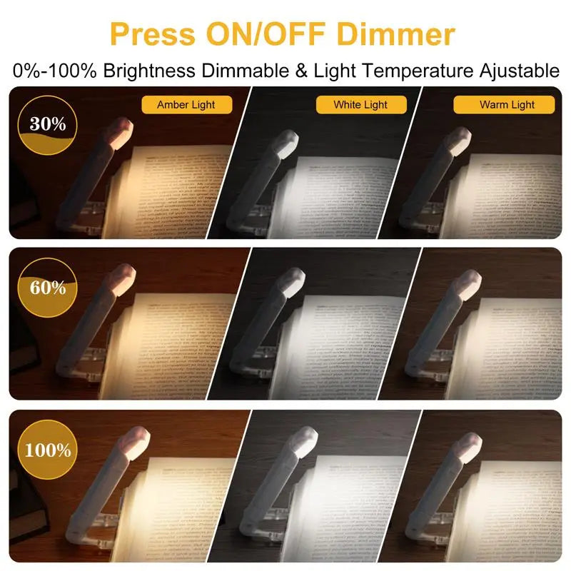 USB Rechargeable LED Book Light with Eye Protection