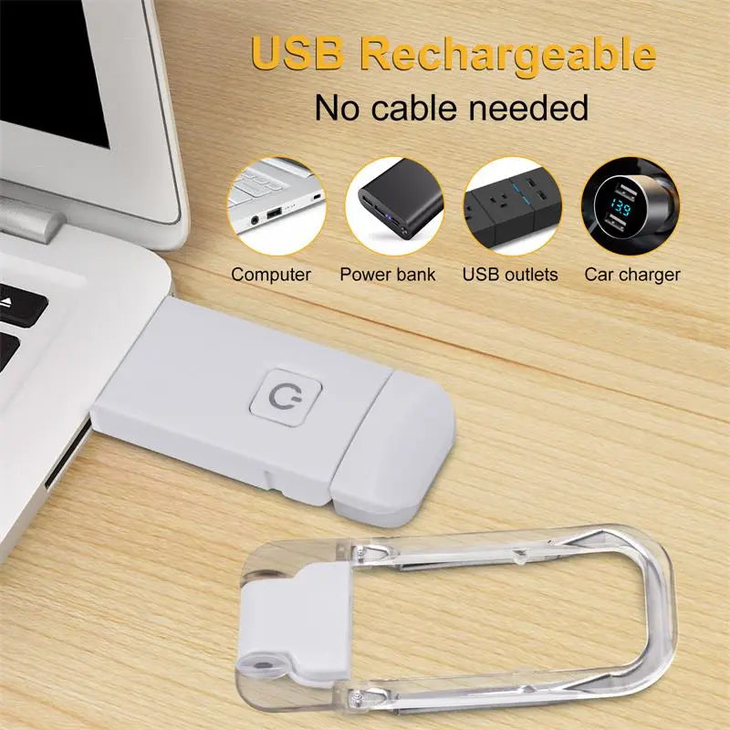 USB Rechargeable LED Book Light with Eye Protection