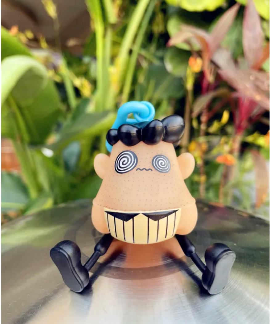 Stretchy Bearded Man Stress Relief Keychain Toy